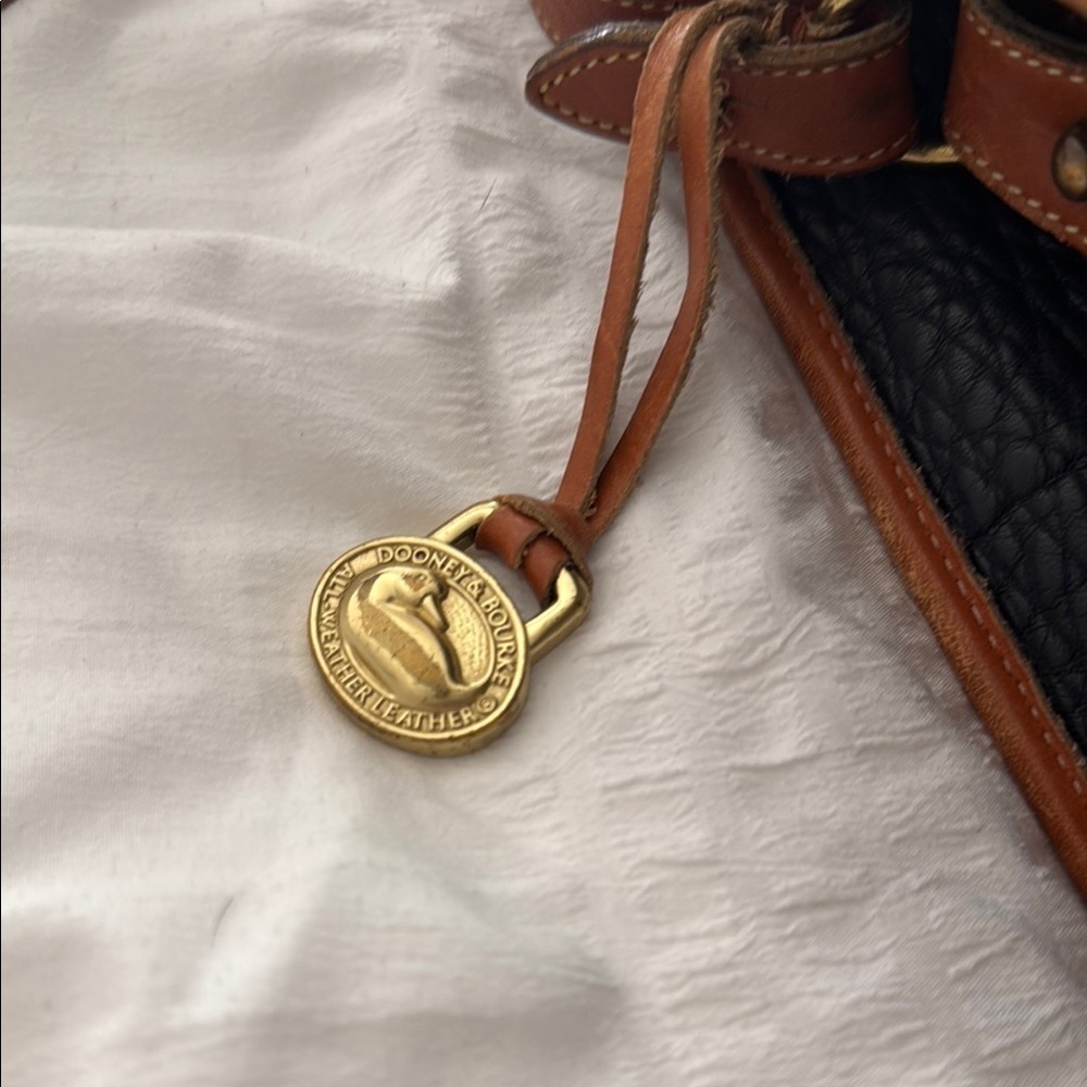 Dooney & Bourke Black and Brown Satchel - Picture 2 of 11